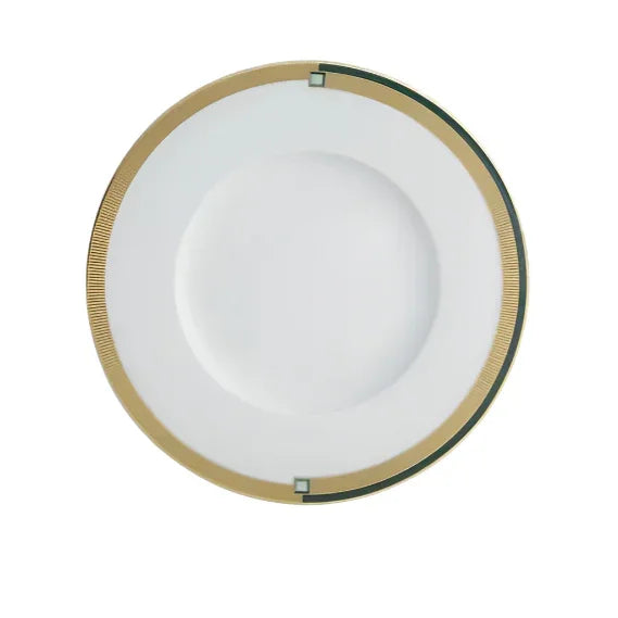 Emerald Porcelain Bread & Butter Plate in White and Matte Gold - The Mayfair Hall