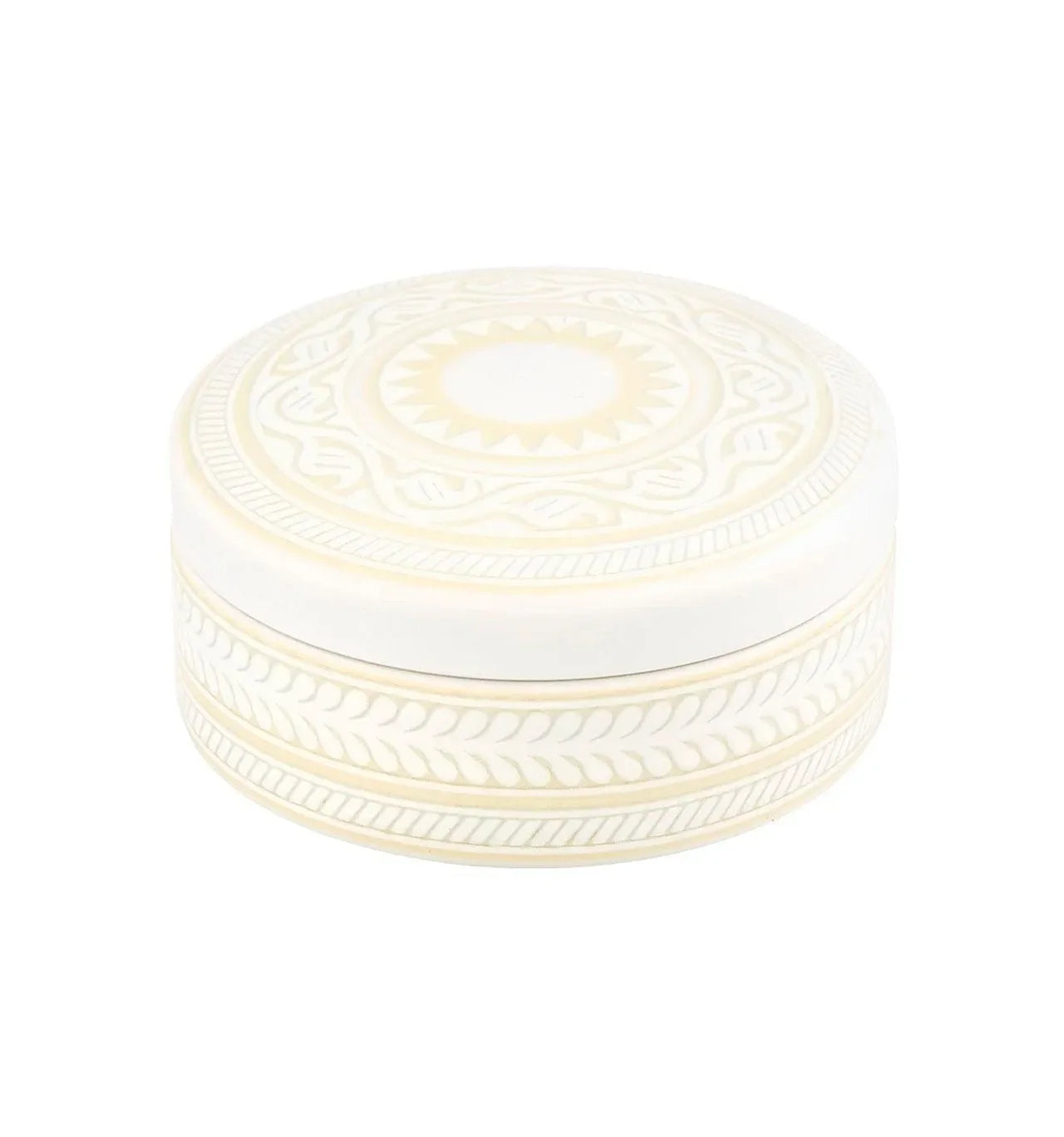 Ivory Porcelain Round Box (2 sizes) - The Mayfair Hall