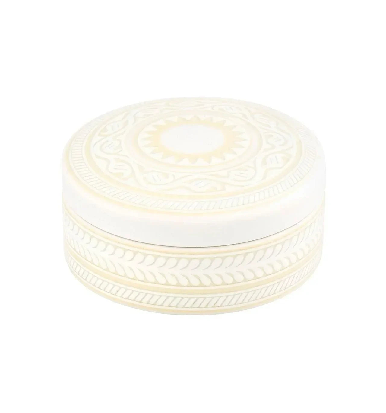 Ivory Porcelain Round Box (2 sizes) - The Mayfair Hall