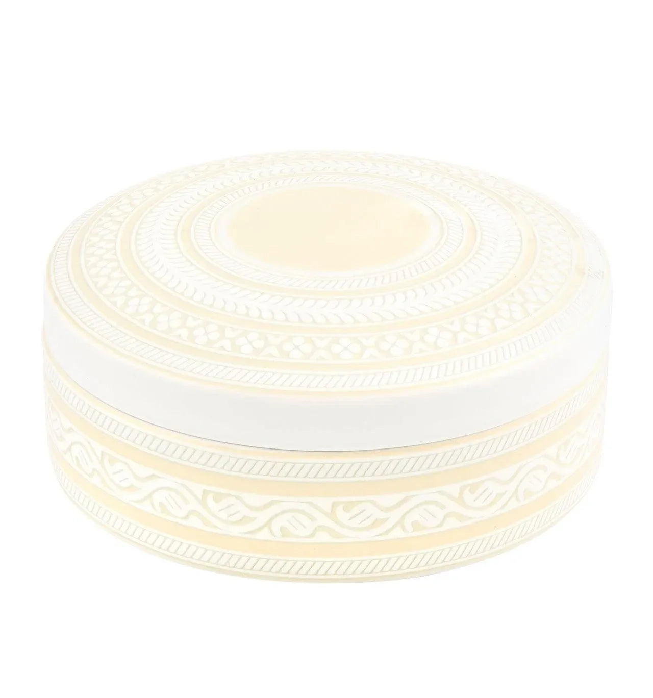 Ivory Porcelain Round Box (2 sizes) - The Mayfair Hall