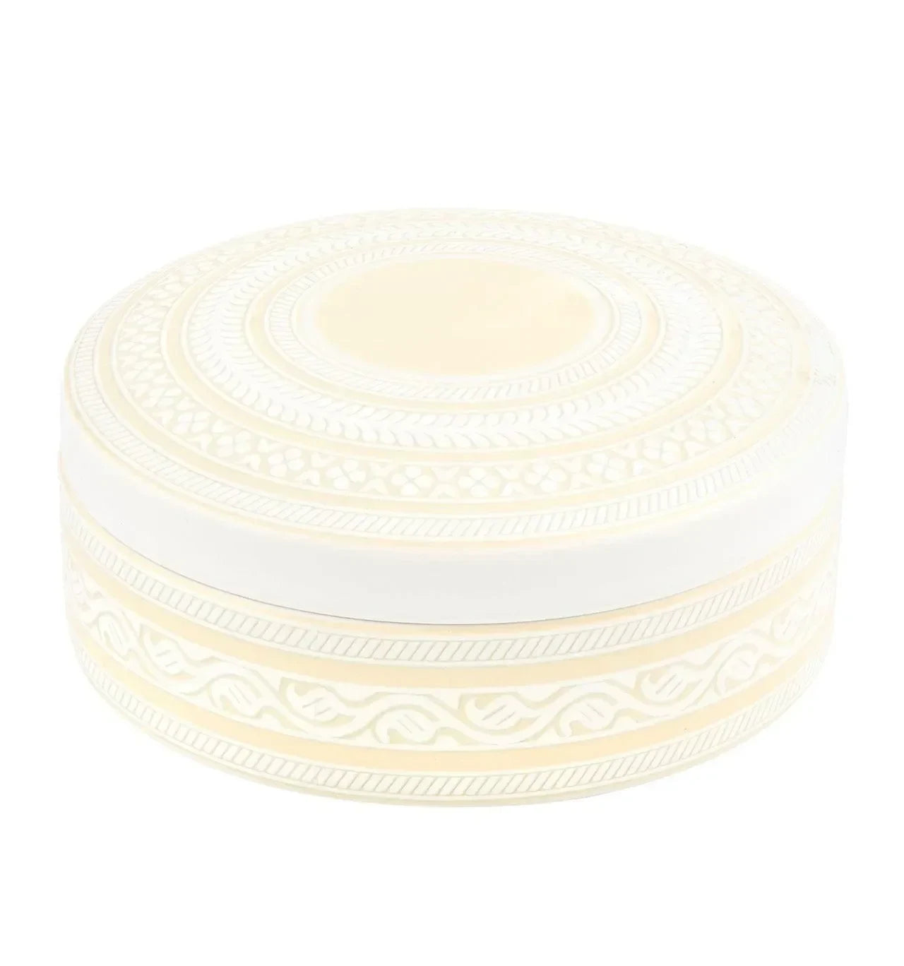 Ivory Porcelain Round Box (2 sizes) - The Mayfair Hall