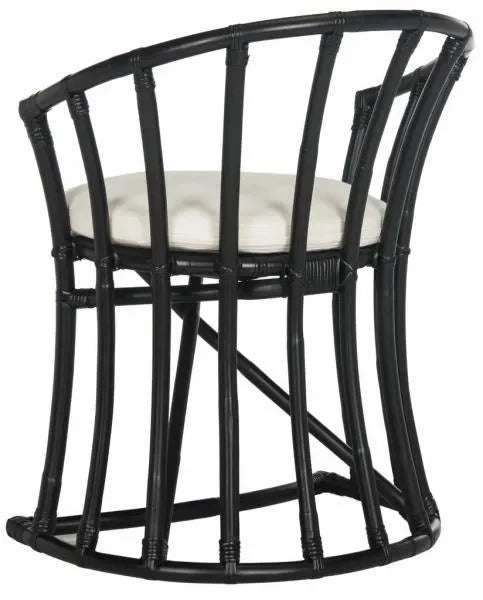 Bates Rattan Accent Chair in Black - The Mayfair Hall