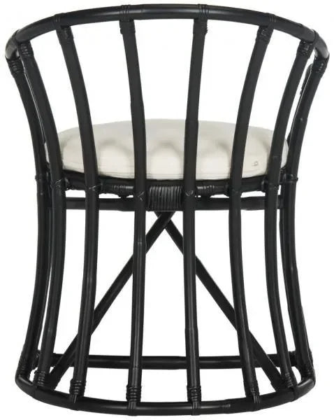 Bates Rattan Accent Chair in Black - The Mayfair Hall