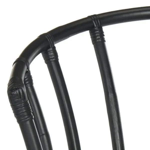 Bates Rattan Accent Chair in Black - The Mayfair Hall