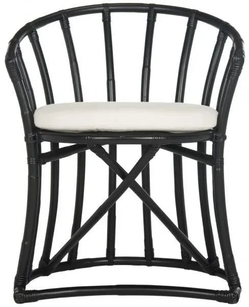 Bates Rattan Accent Chair in Black - The Mayfair Hall