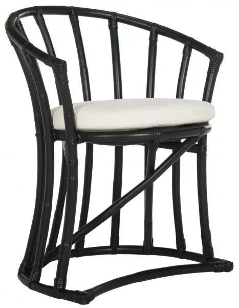 Bates Rattan Accent Chair in Black - The Mayfair Hall