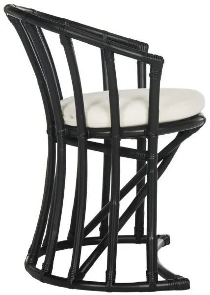 Bates Rattan Accent Chair in Black - The Mayfair Hall