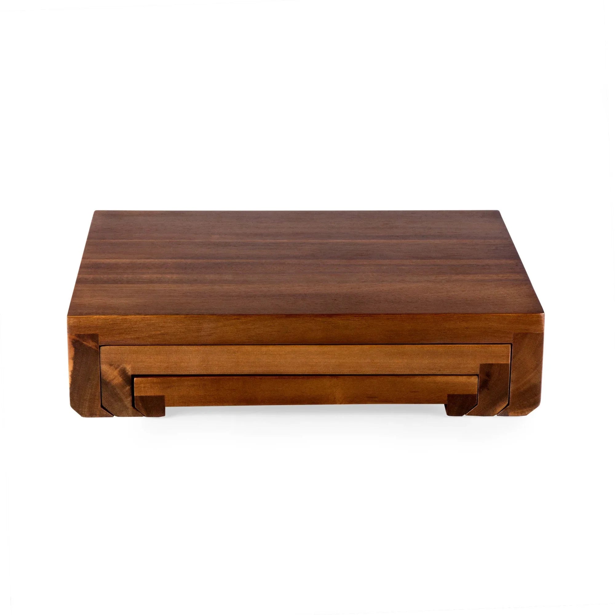 Etage Set Of 3 Acacia Serving Pedestals - The Mayfair Hall