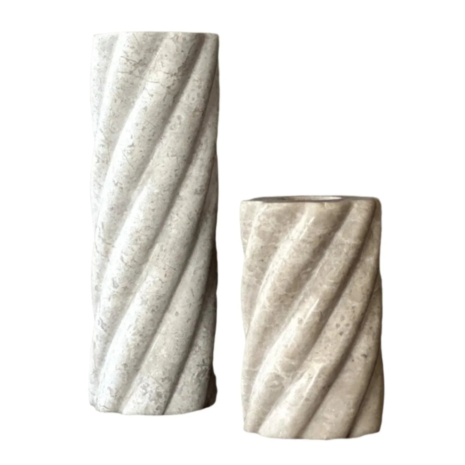 Swell Candle Sticks Set in Oyster - The Mayfair Hall