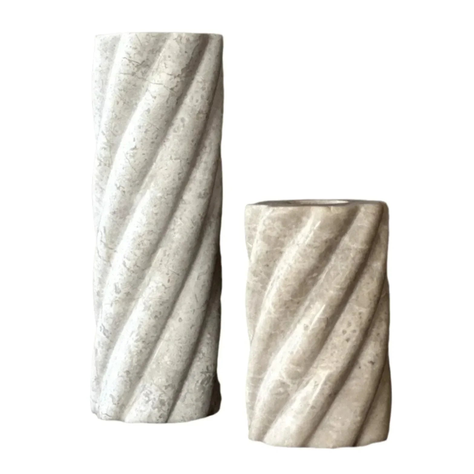 Swell Candle Sticks Set in Oyster - The Mayfair Hall