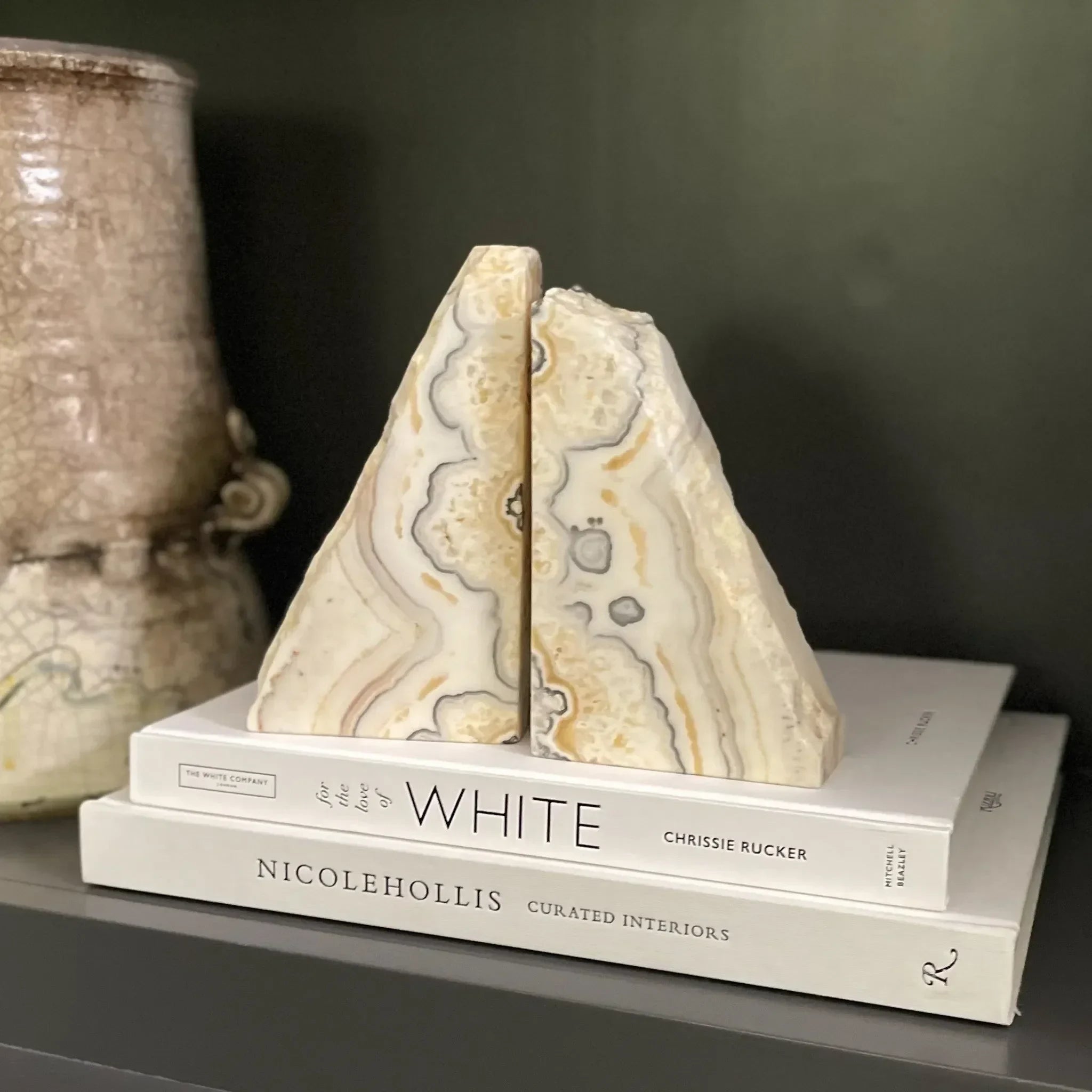 Zebra Calcite Bookend Pair - The Mayfair Hall