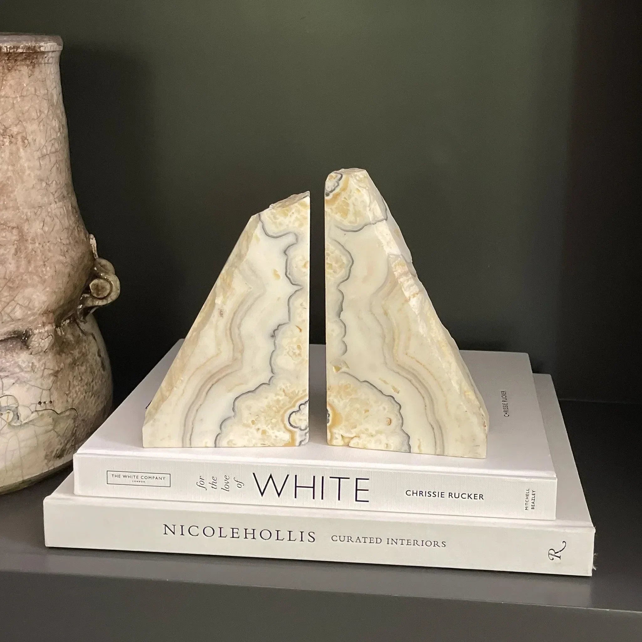 Zebra Calcite Bookend Pair - The Mayfair Hall