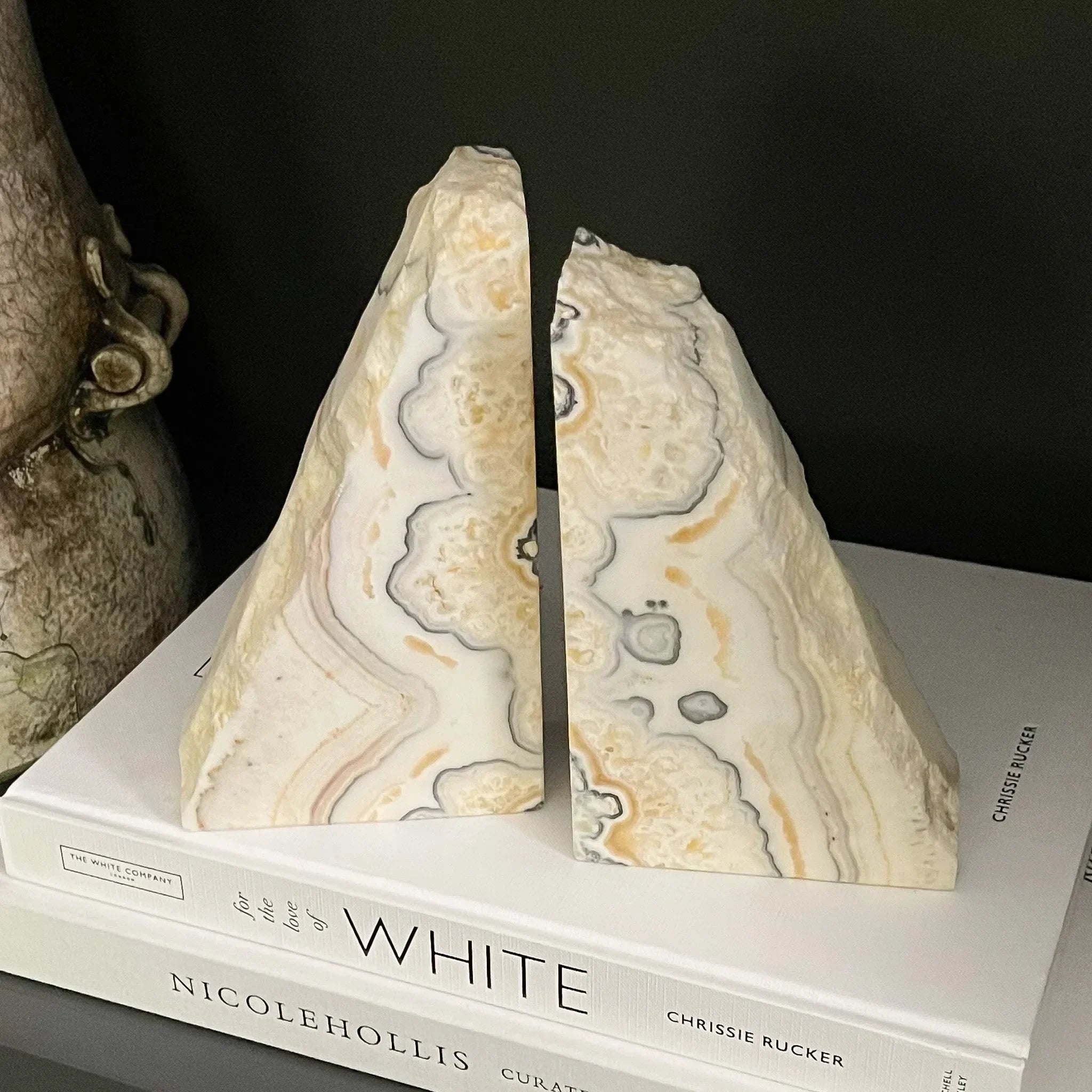 Zebra Calcite Bookend Pair - The Mayfair Hall