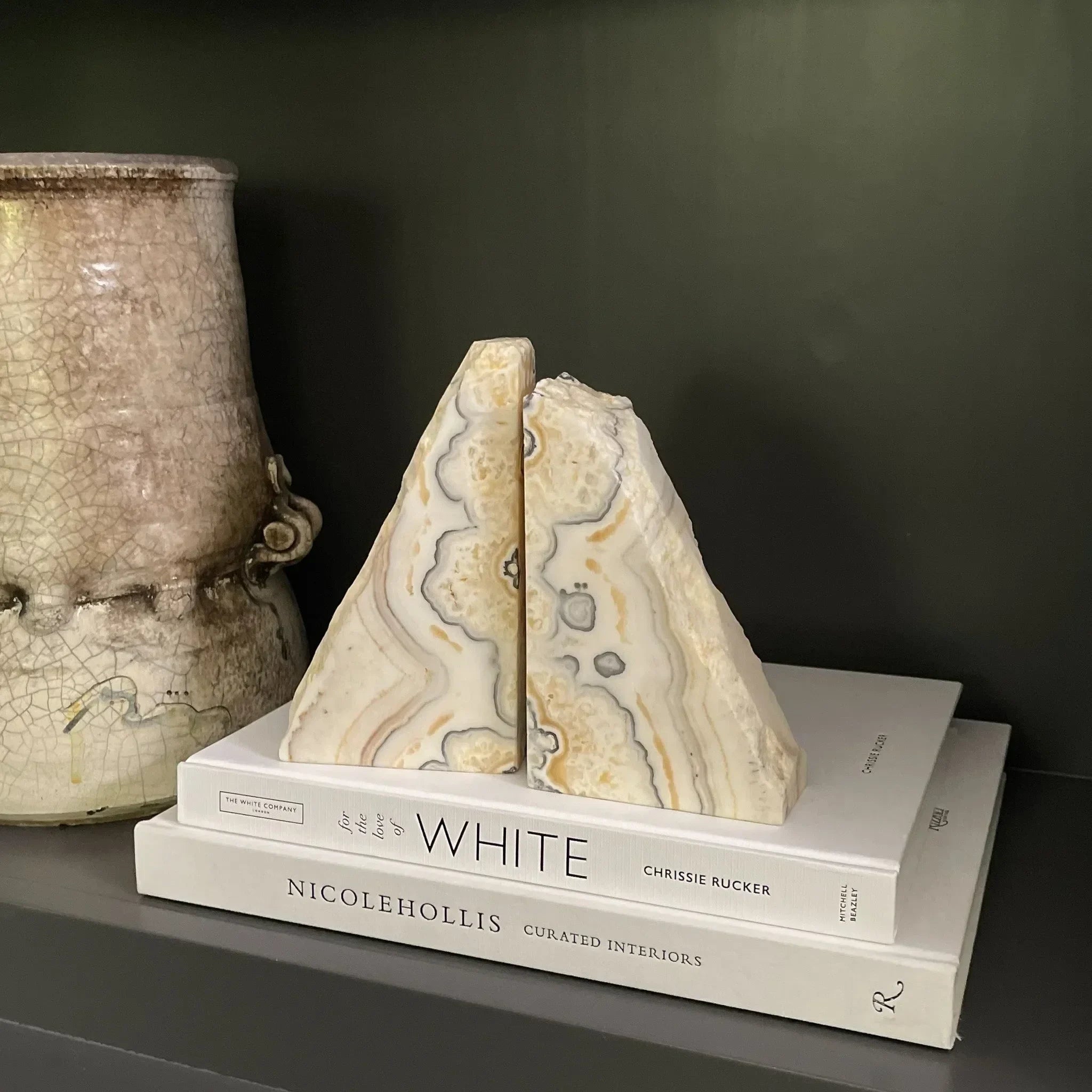 Zebra Calcite Bookend Pair - The Mayfair Hall