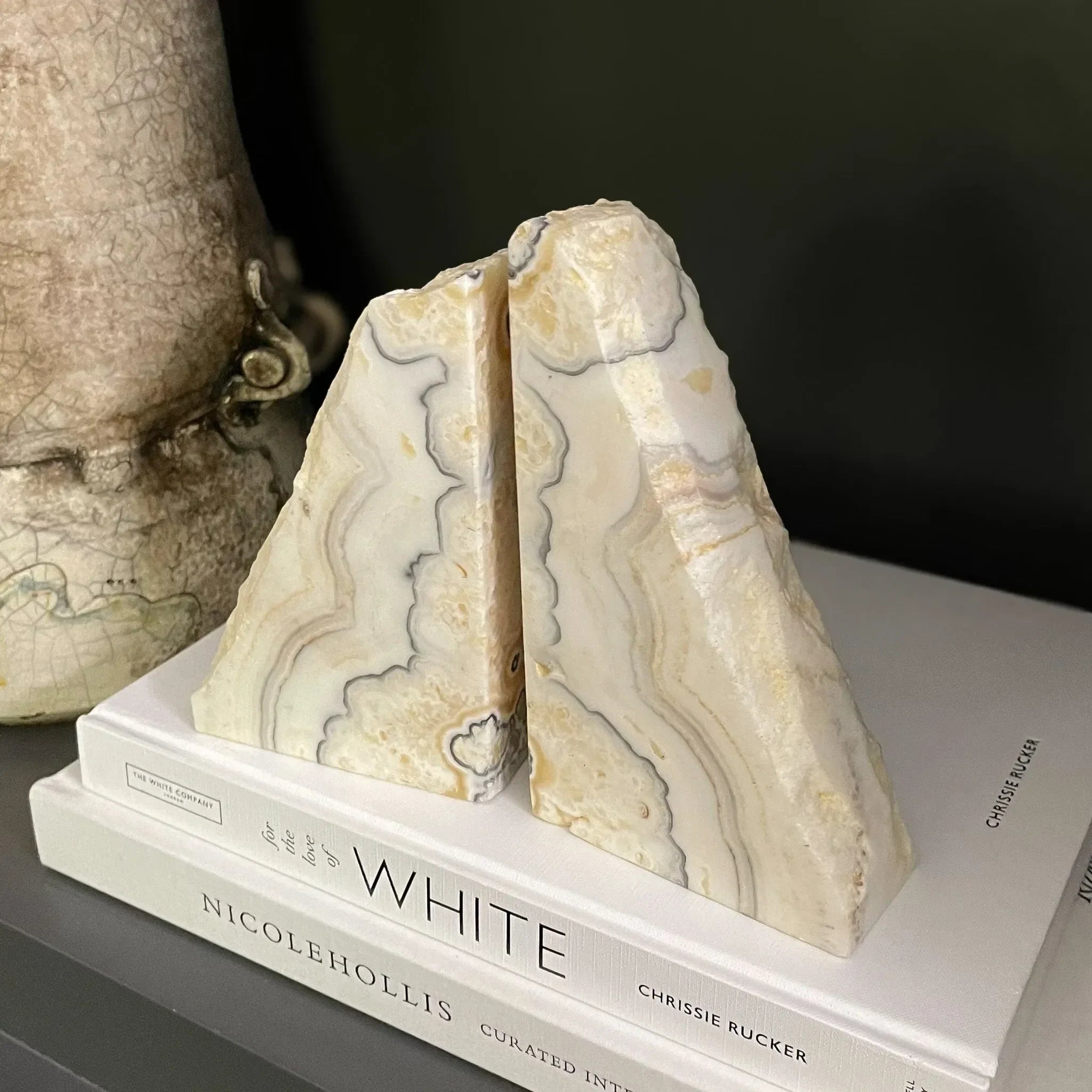 Zebra Calcite Bookend Pair - The Mayfair Hall