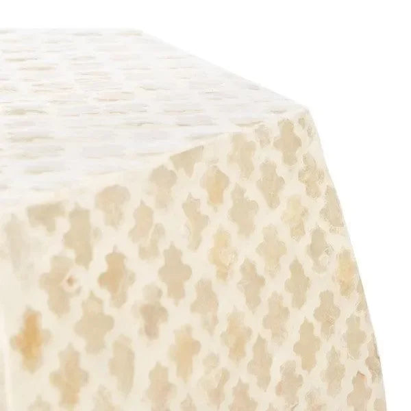 Rylie Wood Accent Table in White - The Mayfair Hall