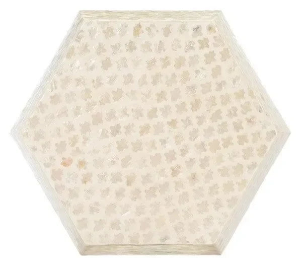 Rylie Wood Accent Table in White - The Mayfair Hall