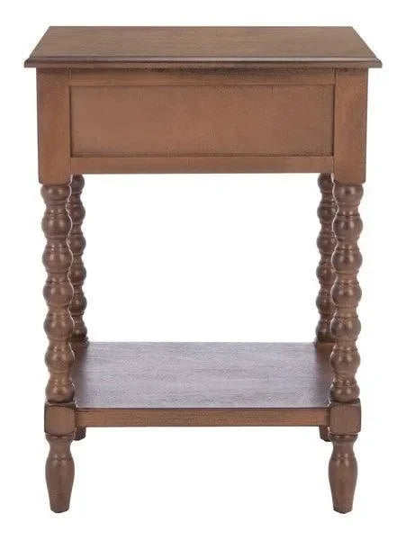 Athena Wood Accent Table in Brown - The Mayfair Hall