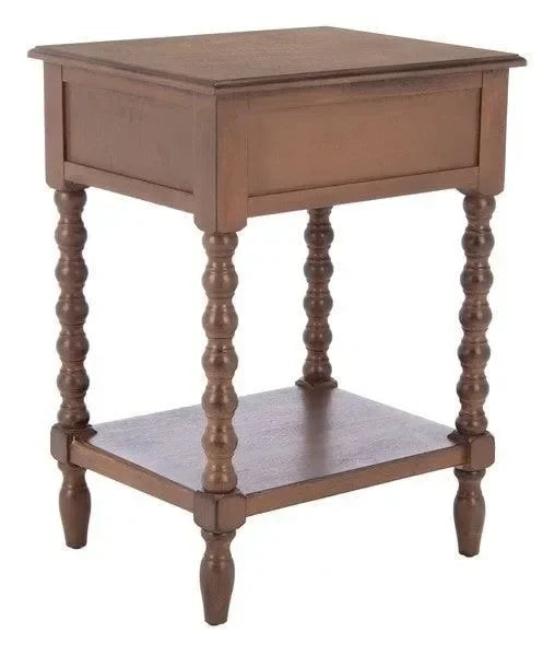 Athena Wood Accent Table in Brown - The Mayfair Hall