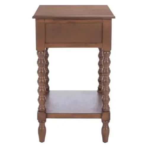 Athena Wood Accent Table in Brown - The Mayfair Hall