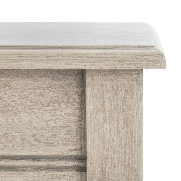 Tinsley Wood Square Accent Table in Greige - The Mayfair Hall