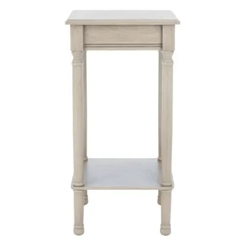 Tinsley Wood Square Accent Table in Greige - The Mayfair Hall