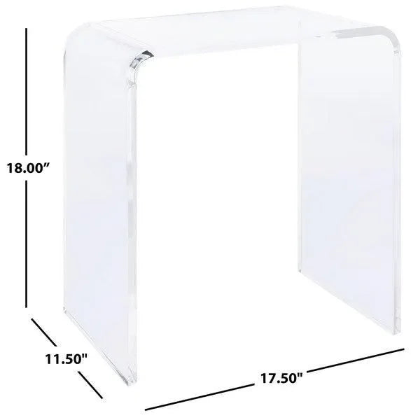 Pryor Acrylic Side Table in Clear - The Mayfair Hall