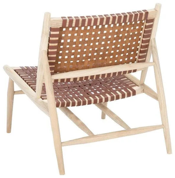 Safavieh Soleil Brown Woven Leather Accent Chair