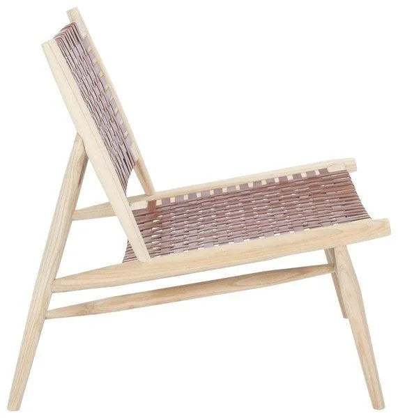 Safavieh Soleil Brown Woven Leather Accent Chair