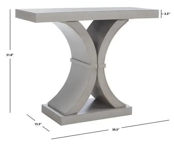 Dryden Wood Console Table in Gray - The Mayfair Hall