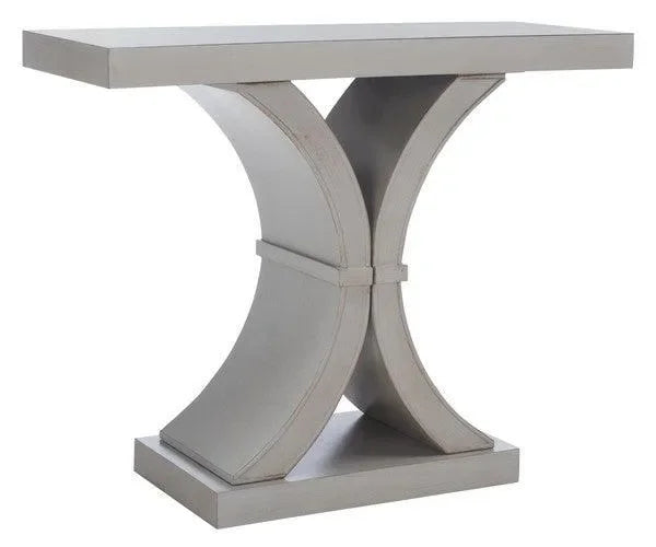 Dryden Wood Console Table in Gray - The Mayfair Hall