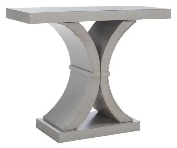 Dryden Wood Console Table in Gray - The Mayfair Hall