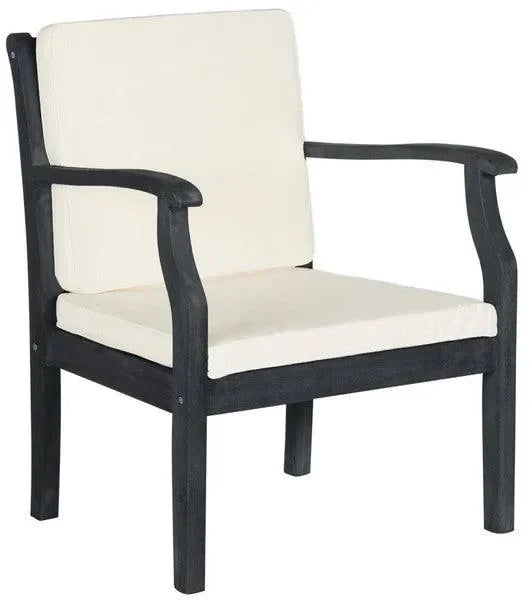 Anaheim Acacia Wood Patio Set in Dark Slate Gray and Beige (Set of 5) - The Mayfair Hall