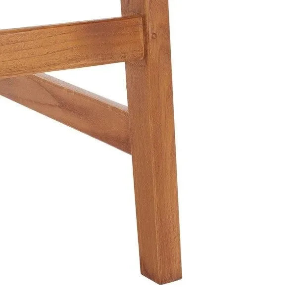 Abreu Woven Leather Counter Stool in White and Natural - The Mayfair Hall