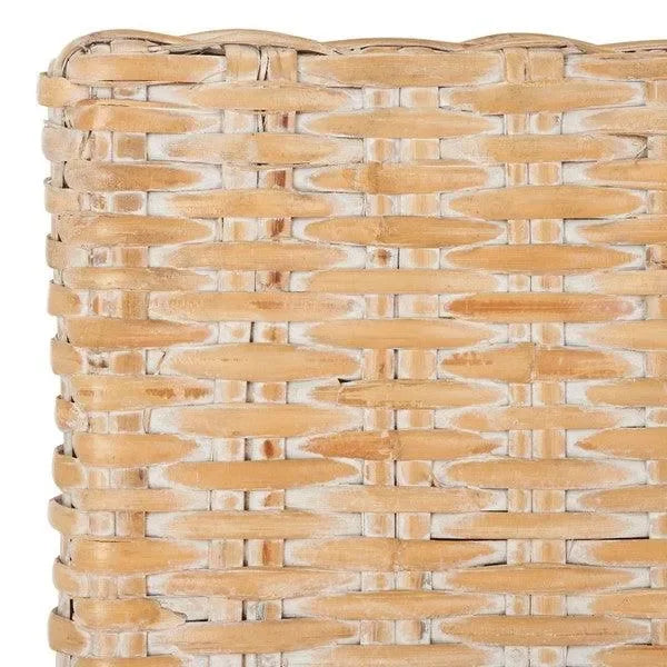 Tobie Rattan Bar Stool in Natural White Wash - The Mayfair Hall