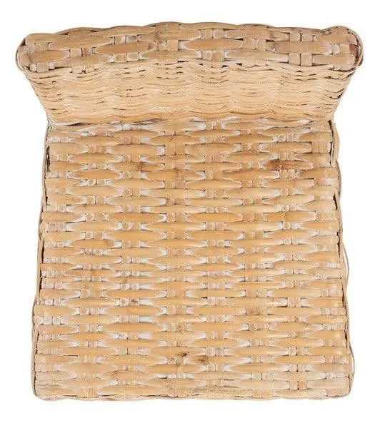 Tobie Rattan Bar Stool in Natural White Wash - The Mayfair Hall