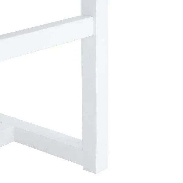 Seika Beech Wood Bar Stool in White and Natural - The Mayfair Hall