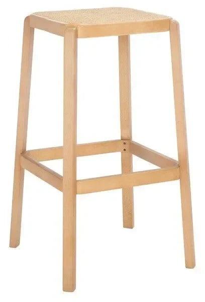 Silus Beech Wood Bar Stool in Black - The Mayfair Hall