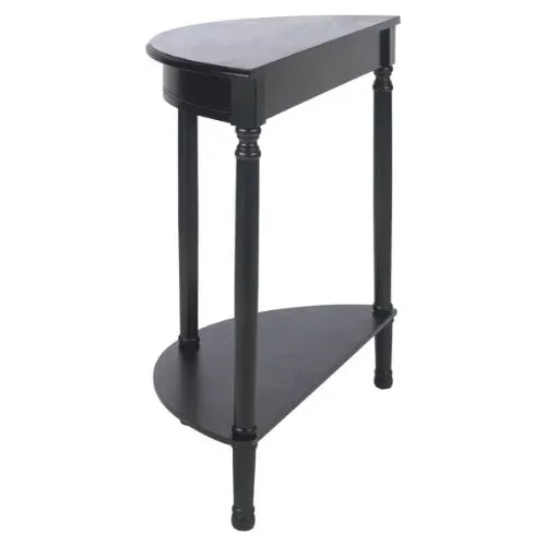 Tinsley Black Half Round Console Table - The Mayfair Hall