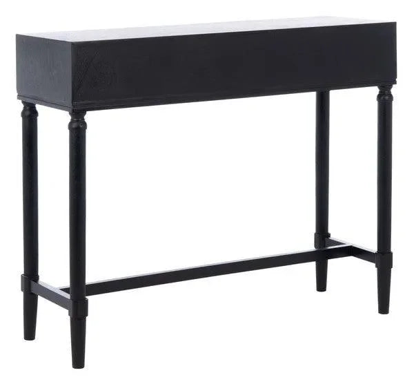 Estella Console Table in Black with 2 Drawers - The Mayfair Hall
