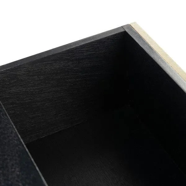 Estella Console Table in Black with 2 Drawers - The Mayfair Hall