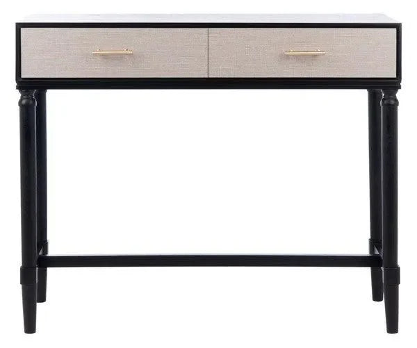 Estella Console Table in Black with 2 Drawers - The Mayfair Hall