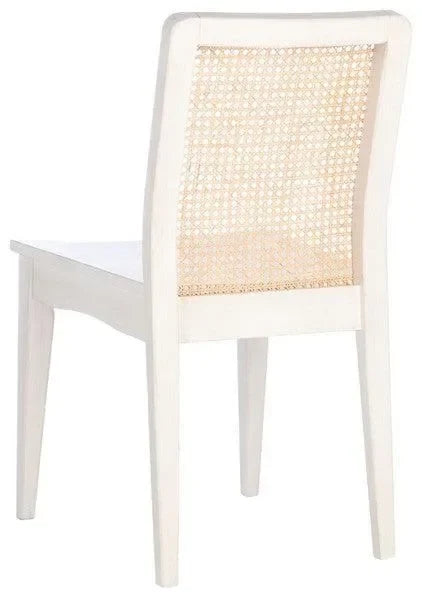 Benicio Rubberwood Dining Chair in White (Set of 2) - The Mayfair Hall