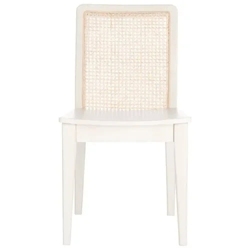 Benicio Rubberwood Dining Chair in White (Set of 2) - The Mayfair Hall