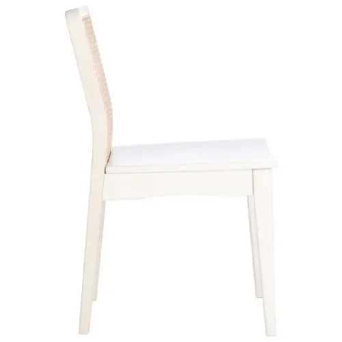 Benicio Rubberwood Dining Chair in White (Set of 2) - The Mayfair Hall