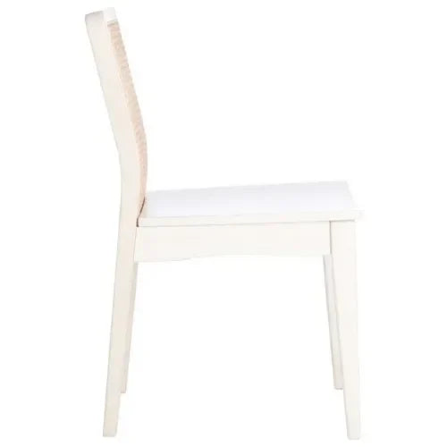 Benicio Rubberwood Dining Chair in White (Set of 2) - The Mayfair Hall