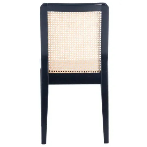 Benicio Rubberwood Dining Chair in Black (Set of 2) - The Mayfair Hall