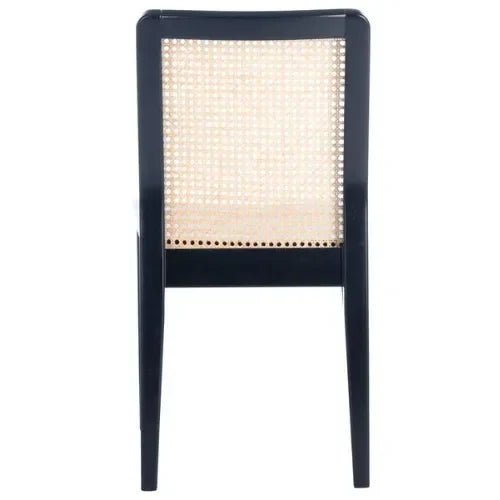 Benicio Rubberwood Dining Chair in Black (Set of 2) - The Mayfair Hall