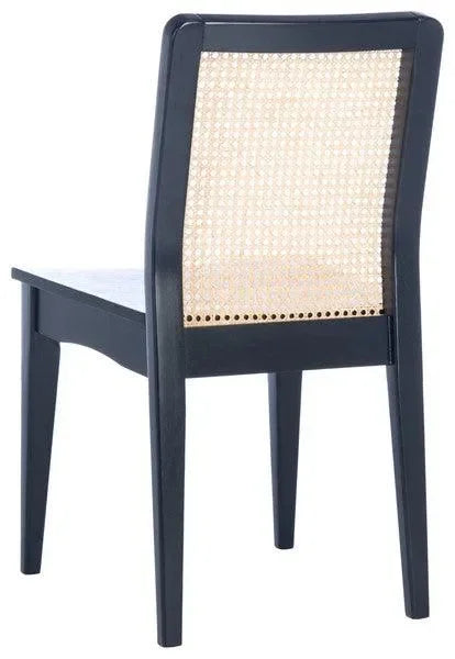 Benicio Rubberwood Dining Chair in Black (Set of 2) - The Mayfair Hall