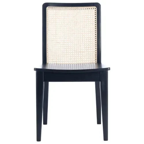 Benicio Rubberwood Dining Chair in Black (Set of 2) - The Mayfair Hall